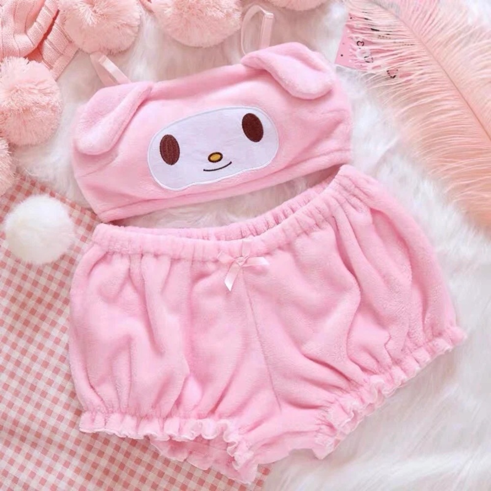 MY MELODY Bandeau PJ Bras and Shorts 🐰💖